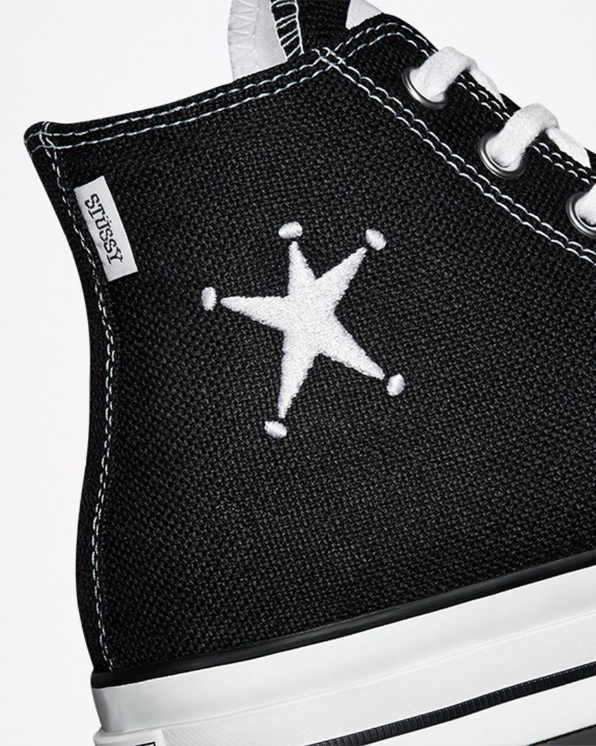 Tenisky Vysoke Converse x Stüssy Chuck 70 Damske Čierne Biele Čierne | SK GSEYB1